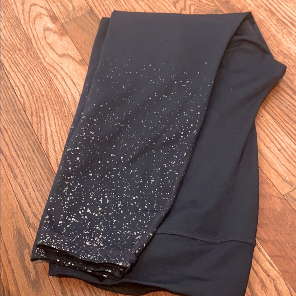 Gap Athletic Pants Navy Glitter Splatter Silver XL